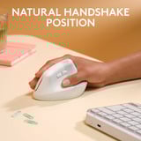 Logitech Lift pour Mac souris ergonomique vertical - Droitier Blanc, 400 - 4000 dpi, Bluetooth Low Energy