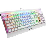 Sharkoon SKILLER SGK3, clavier gaming Blanc, Layout États-Unis, Kailh Brown