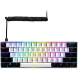 Sharkoon SKILLER SGK50 S4, clavier gaming Blanc/Noir, Layout États-Unis, Kailh Blue, LED RGB, Hot-swappable, 60%