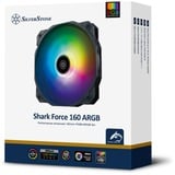SilverStone Shark Force 160 ARGo ventilateur de boîtier RGB  Noir, 160 x 160 x 25 mm, PWM