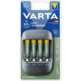 Varta 57680 Secteur, Chargeur Noir, Alcaline, Hybrides nickel-métal (NiMH), AA, AAA, 4 pièce(s), Piles fournies