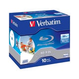 Verbatim 43736 disque vierge Blu-Ray BD-R 50 Go 10 pièce(s), Disques Blu-ray 50 Go, BD-R, Coffret à bijoux, 10 pièce(s), Vente au détail