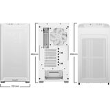 be quiet! PURE BASE 501 Airflow Window boîtier midi tower Blanc | 2x USB-A | 1x USB-C | Verre Trempé