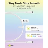 goobay Câble en silicone USB 2.0 blanc, connecteur USB-C > connecteur USB-C Blanc