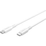 goobay Câble en silicone USB 2.0 blanc, connecteur USB-C > connecteur USB-C Blanc