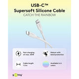 goobay Câble en silicone USB 2.0 blanc, connecteur USB-C > connecteur USB-C Blanc