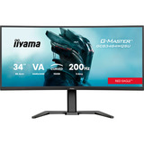 iiyama G-Master GCB3484WQSU-B2 34" Moniteur UltraWide gaming incurvé Noir, 1x DisplayPort, 2x HDMI, 2x USB-A, 200 Hz, 86,4 cm (34"), 3440 x 1440 pixels, UltraWide Quad HD, Noir