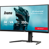 iiyama G-Master GCB3484WQSU-B2 34" Moniteur UltraWide gaming incurvé Noir, 1x DisplayPort, 2x HDMI, 2x USB-A, 200 Hz, 86,4 cm (34"), 3440 x 1440 pixels, UltraWide Quad HD, Noir