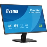 iiyama ProLite X2492HSU-B1 24" Moniteur  Noir (Mat), HDMI, DisplayPort, audio, USB