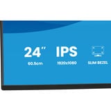 iiyama ProLite X2492HSU-B1 24" Moniteur  Noir (Mat), HDMI, DisplayPort, audio, USB