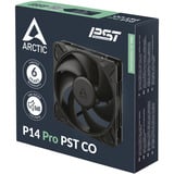 ARCTIC P14 Pro PST CO ventilateur de boîtier Noir, 140 x 140 x 27 mm, PWM, Ventilateur, 14 cm, 400 tr/min, 2500 tr/min, 186 m³/h, Noir
