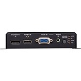 ATEN Commutateur DisplayPort / HDMI / VGA avec émetteur HDBaseT, Switch de DisplayPort 4096 x 2160 pixels, Émetteur AV, 100 m, Avec fil, Noir, HDCP