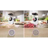 Bosch Serie 4 MFWS420W hachoir 1300 W Blanc Blanc, 1300 W, Blanc, 1 m, Acier inoxydable, 1900 W, 500 W