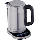 Cloer 4459 bouilloire 1,7 L 2200 W Argent acier inoxydable brossé/Noir, 1,7 L, 2200 W, Argent, Acier inoxydable, Thermostat réglable, Indicateur de niveau d'eau