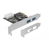 DeLOCK Carte PCIe x1 vers 2x USB 3.2 Gen 1 externes, Contrôleur USB 