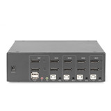 Digitus Commutateur KVM DisplayPort 4x 1, Switch KVM Noir