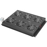 Digitus Unité de ventilation de toit pour armoires serveur Unique, Module de ventilation Noir, Noir, 6 ventilateur(s), Unique Server, 390 mm, 550 mm, 65 mm