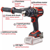 EINHELL TP-CD 18/70 Li-i BL, 4514310, Perceuse à percussion Noir/Rouge