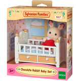 EPOCH Sylvanian Families - Bébé lapin en chocolat avec lit bébé, Jouets de construction 