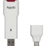 FRITZ! FRITZ!WLAN Stick 6700, Adaptateur WLAN Blanc/Rouge