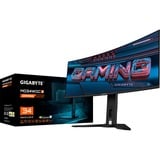 GIGABYTE Moniteur de jeu courbé OLED WQHD MO34WQC2 de 34" - 3440 x 1440, 240Hz, 0.03ms, KVM, 250 cd/m², FreeSync Premium Pro, DisplayHDR True Black 400, HDMI 2.1, Displayport 1.4 UltraWide incurvé  Noir, 240Hz, 0.03ms, KVM, 250 cd/m², FreeSync Premium Pro, DisplayHDR True Black 400, HDMI 2.1, Displayport 1.4, 86,4 cm (34"), 3440 x 1440 pixels, Wide Quad HD, OLED, 0,03 ms, Noir