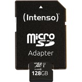 Intenso 3424491 mémoire flash 128 Go MicroSD UHS-I Classe 10, Carte mémoire Noir, 128 Go, MicroSD, Classe 10, UHS-I, Class 1 (U1), Résistant à une température, Résistant aux chocs, Imperméable, Résistant aux rayons X