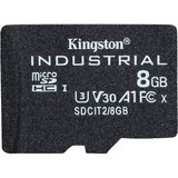 Kingston Carte 8GB microSDHC Industrielle C10 A1 pSLC emballage individuel sans adaptateur, Carte mémoire Noir, 8 Go, MicroSDHC, Classe 10, UHS-I, 100 Mo/s, 80 Mo/s