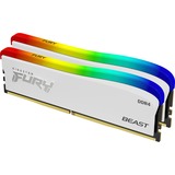Kingston FURY Kit de 16 Go DDR4-3600, Mémoire vive Blanc, KF436C17BWAK2/16, Beast RGB Special Edition, XMP 2.0