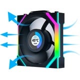 Lian Li UNI FAN SL120 LCD Wireless Reverse Blade, Ventilateur de boîtier Noir, Connecteur de ventilateur PWM à 4 broches