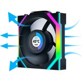 Lian Li UNI FAN SL120 LCD Wireless Reverse Blade ventilateur de boîtier RGB  Noir, 120 x 124.5 x 28 mm, PWM