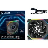 Lian Li UNI FAN SL120 LCD Wireless Reverse Blade ventilateur de boîtier RGB  Noir, 120 x 124.5 x 28 mm, PWM
