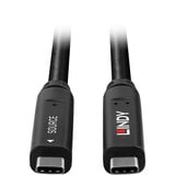 Lindy Câble hybride USB 3.2 Gen 1 & DP 1.4 Type C, Câble d'extension Noir