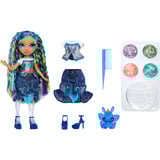 MGA Entertainment Rainbow Shimmers with Slime Fashion Doll - Skyler (blue), Poupée Rainbow High Rainbow Shimmers with Slime Fashion Doll - Skyler (blue), Poupée mannequin, Femelle, 4 an(s), Garçon/Fille, 280 mm, Multicolore