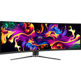 MSI MPG 491CQPDE QD-OLED écran plat de PC 124,5 cm (49") 5120 x 1440 pixels Dual QHD Noir Moniteur UltraWide gaming incurvé Noir, 1x DisplayPort, 2x HDMI, 1x USB-C, 2x USB-A, 144 Hz, 124,5 cm (49"), 5120 x 1440 pixels, Dual QHD, QD-OLED, 0,03 ms, Noir