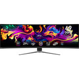 MSI MPG 491CQPDE QD-OLED écran plat de PC 124,5 cm (49") 5120 x 1440 pixels Dual QHD Noir Moniteur UltraWide gaming incurvé Noir, 1x DisplayPort, 2x HDMI, 1x USB-C, 2x USB-A, 144 Hz, 124,5 cm (49"), 5120 x 1440 pixels, Dual QHD, QD-OLED, 0,03 ms, Noir