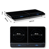 Medion LIFE Plaque de cuisson à induction double MD 15324, Plaque chauffante Noir