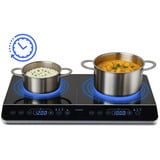 Medion LIFE Plaque de cuisson à induction double MD 15324, Plaque chauffante Noir
