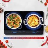 Medion LIFE Plaque de cuisson à induction double MD 15324, Plaque chauffante Noir