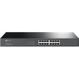 TP-Link TL-SG1016 Non-géré Gigabit Ethernet (10/100/1000) 1U Noir, Switch Marron, Non-géré, Gigabit Ethernet (10/100/1000), Full duplex, Grille de montage, 1U, Vente au détail
