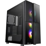 Thermaltake Versa T26 TG ARGB Midi Tower Noir, boîtier pc Noir | 2x USB-A | RGB | Verre Trempé