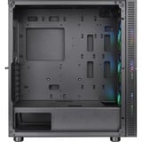 Thermaltake Versa T26 TG ARGB Midi Tower Noir, boîtier pc Noir | 2x USB-A | RGB | Verre Trempé