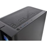 Thermaltake Versa T26 TG ARGB Midi Tower Noir, boîtier pc Noir | 2x USB-A | RGB | Verre Trempé