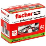 fischer EasyHook Round DuoPower 6x30, Cheville Blanc