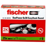 fischer EasyHook Round DuoPower 6x30, Cheville Blanc