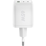 goobay 65W GaN USB-C PD Multiport Quick Charger Nano, Chargeur Blanc