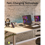 goobay Chargeur de bureau multiport USB-C, PD, GaN, 65 watts Noir