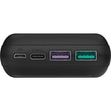 goobay Quick Charge Powerbank 20 000 mAh - 74 Wh Noir, USB-C PD, QC 3.0