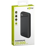 goobay Quick Charge Powerbank 20 000 mAh - 74 Wh Noir, USB-C PD, QC 3.0