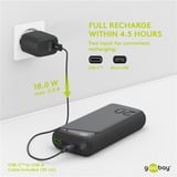 goobay Quick Charge Powerbank 20 000 mAh - 74 Wh Noir, USB-C PD, QC 3.0
