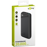 goobay  Quick Charge Powerbank 20.000 mAh, Batterie portable Noir
